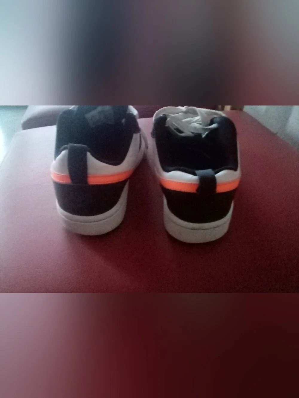 Nike Kids Low-Top Sneakers in Black, White & Orange